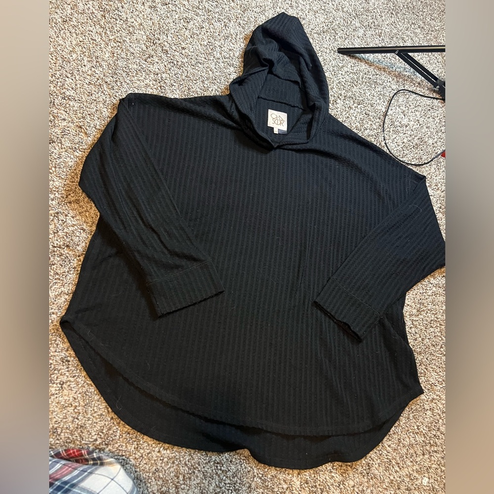 Chaser Black Hooded Sweater